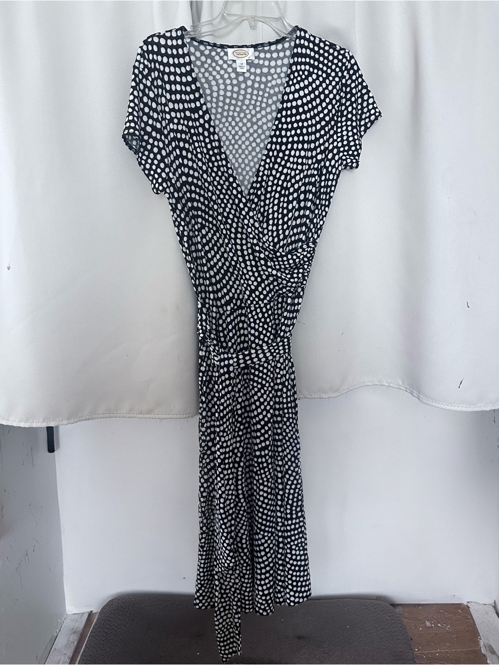 Talbots faux wrap dress with tie waist